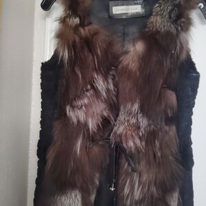 Women's Luxurious Brown Fur Vest